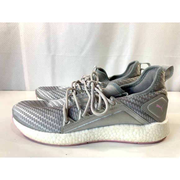 Puma Womens Nrgy Neko Cosmic Running Shoes Gray 192360-03 Textile Lace Up 10M - Picture 2 of 10